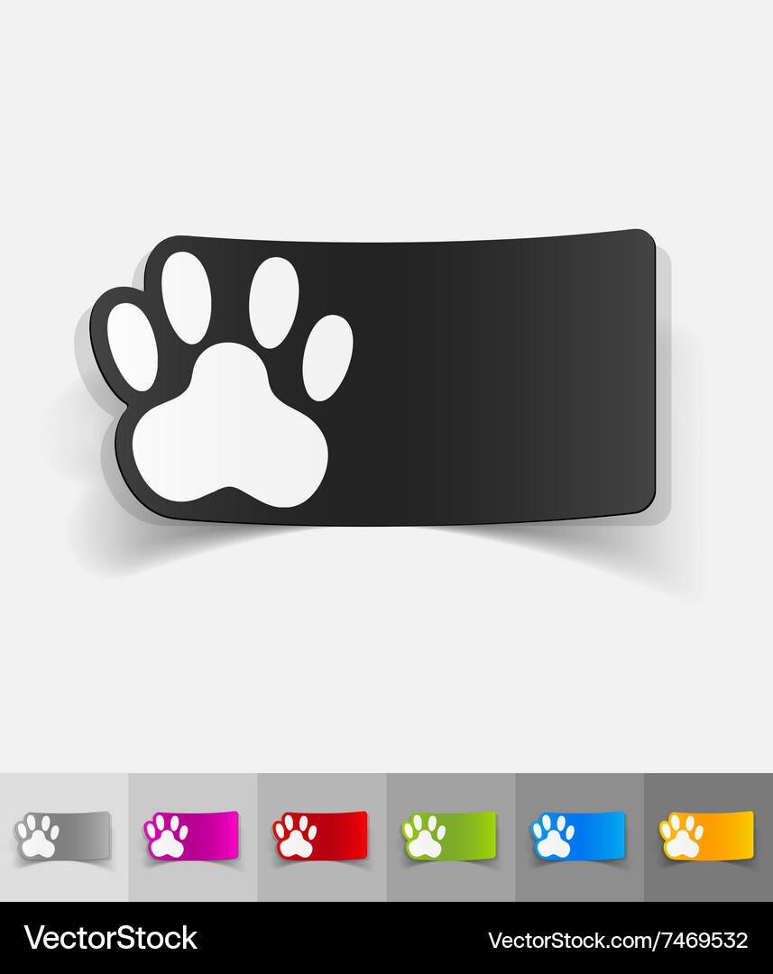Realistic design element footprint Vector Image