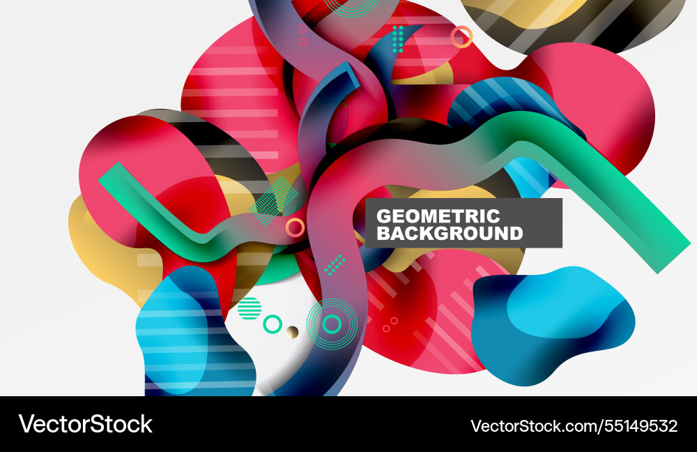 Vibrant abstract background overlapping shapes Vibrant abstract background overlapping shapes Vector Image