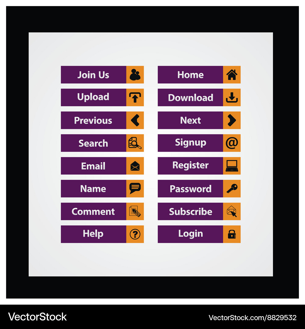 Web button set Vector Image