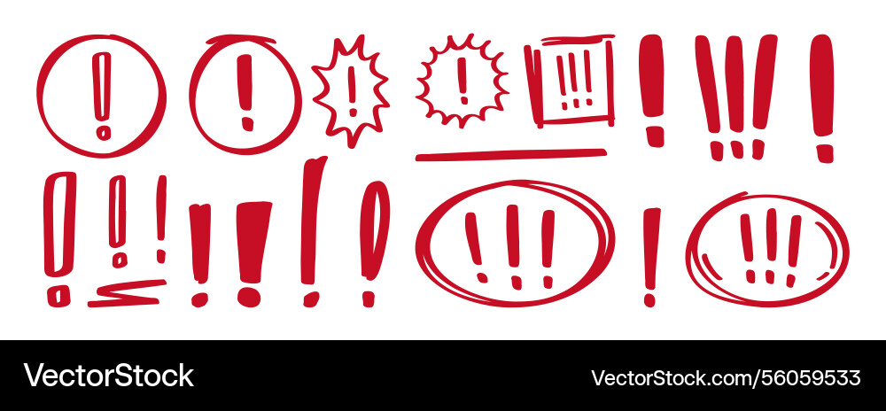 Auskundungsmarke doodle handgezeichnete Symbol-Set Auskundungsmarke doodle handgezeichnete Symbol-Set vektorbild