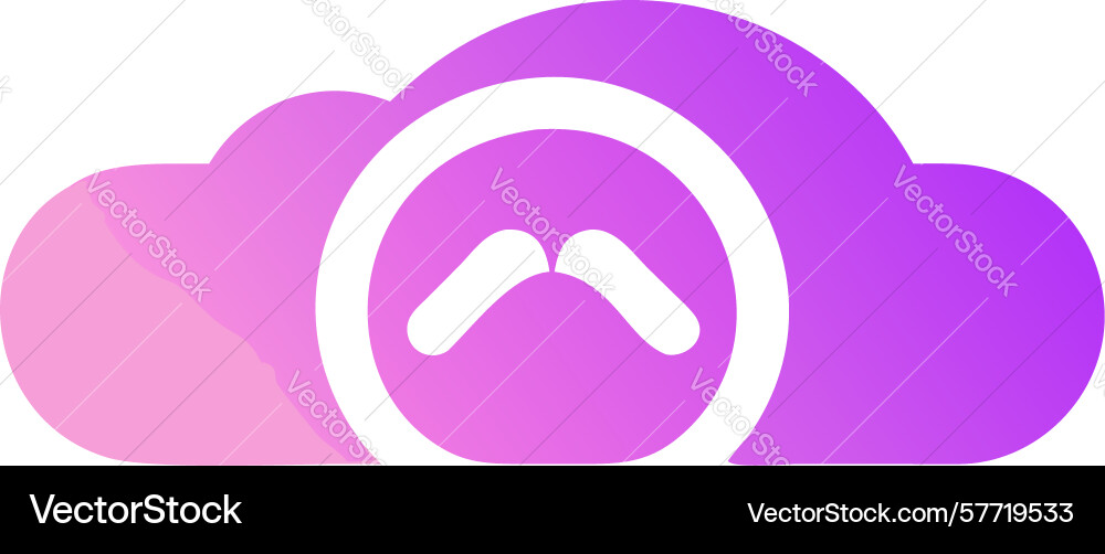 Cloud upload icon data transfer online storage vector image