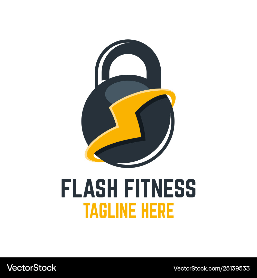 Electric Fitness Flash Logo – Royalty-Free Vector | VectorStock, image size:1000x1080