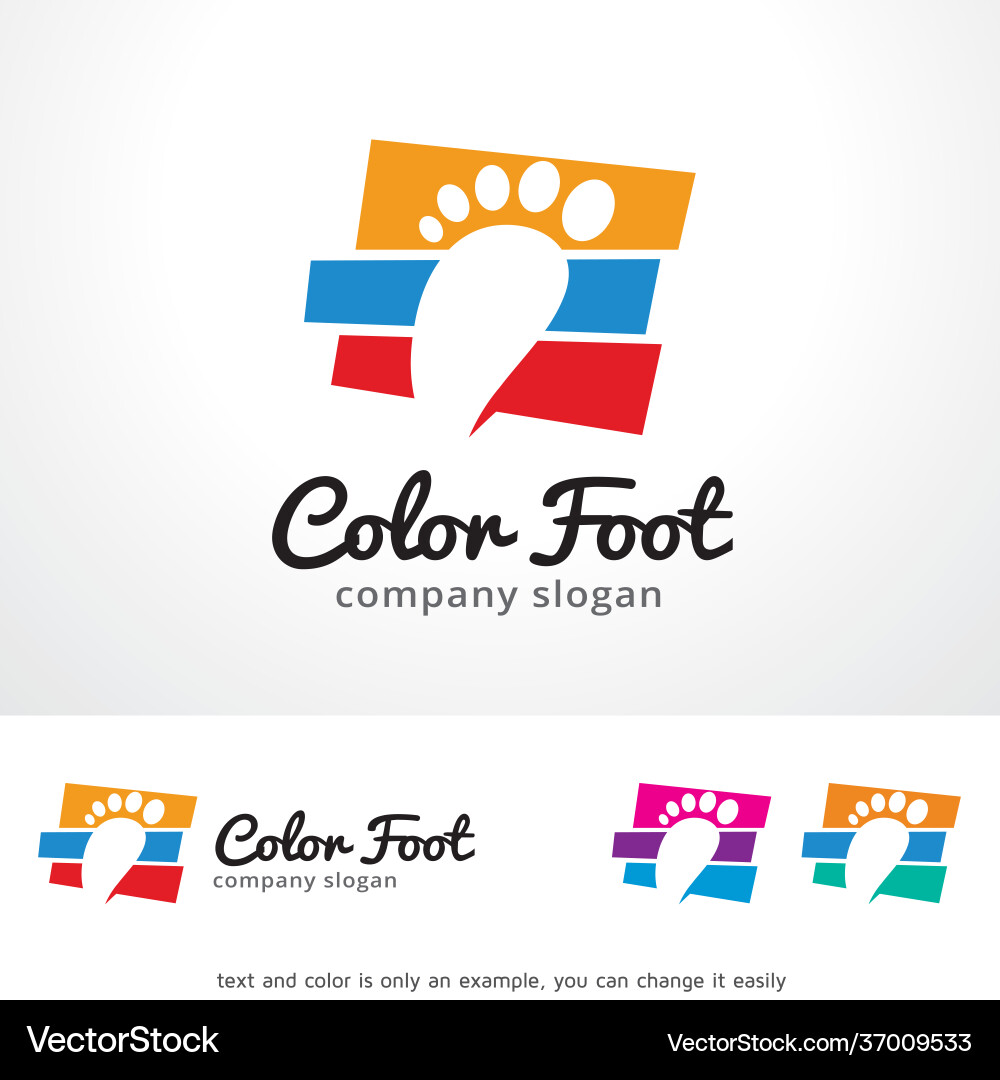 Farbe Fuß Logo Vorlage Design Farbe Fuß Logo Vorlage Design vektorbild