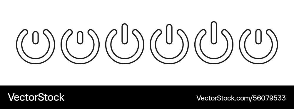 Power button icon with on-off switch symbol vector image