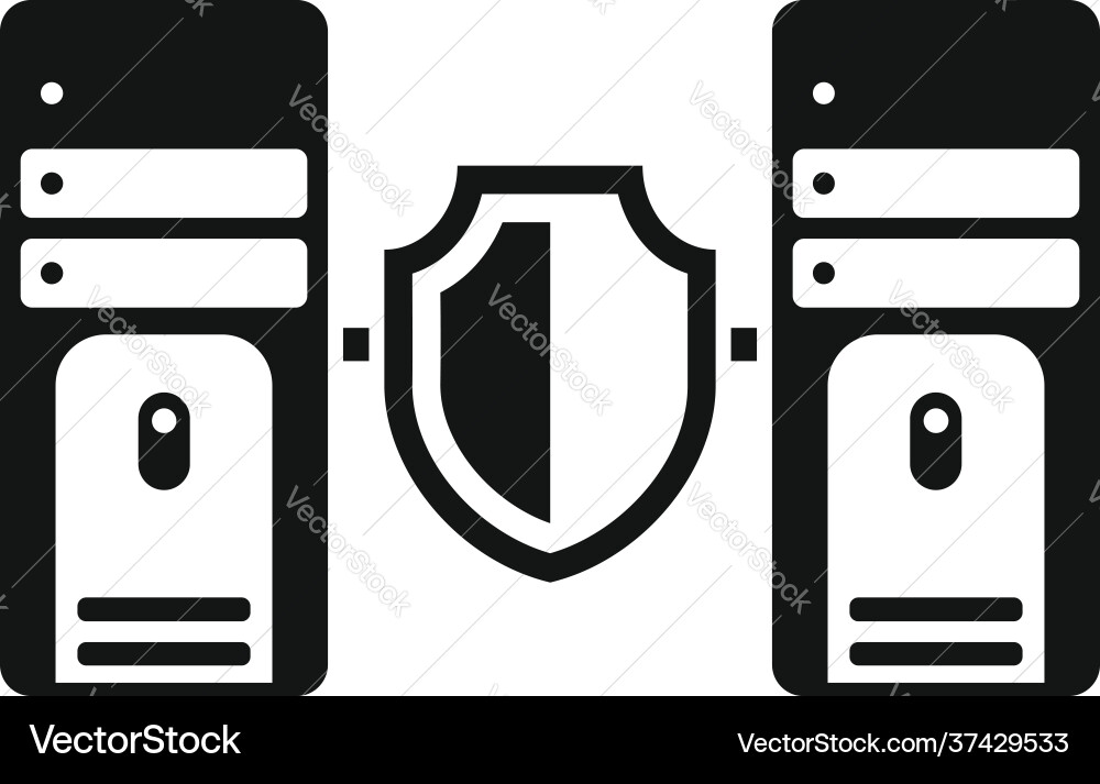 Server authentication icon simple style Server authentication icon simple style vector image