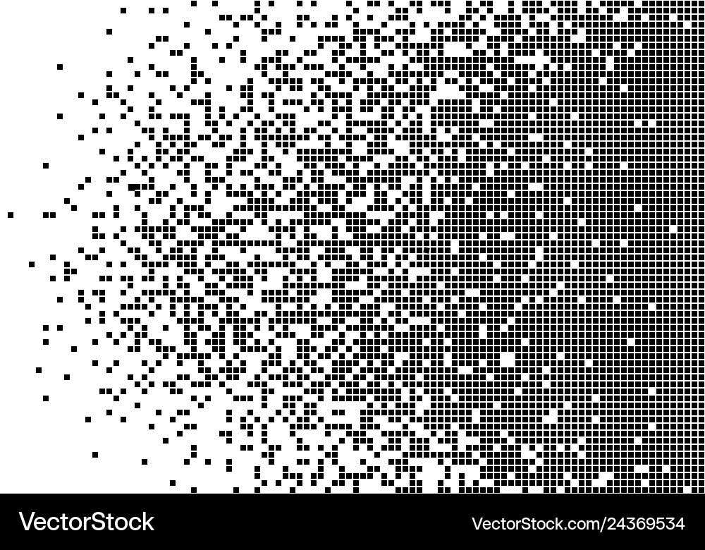 Fragmented Square Disintegration vector image