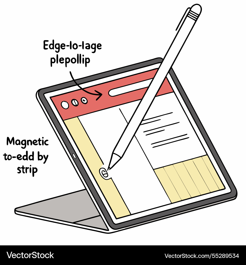 Modern tablet with full-screen display Vector Image