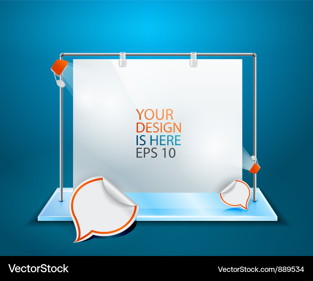 Poster Display Showcase Vector Image