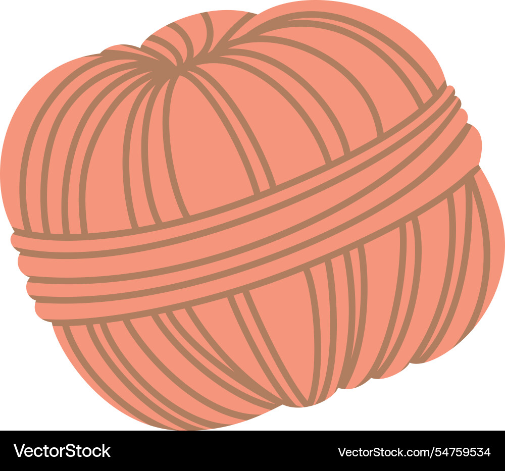 Rosa Kugel aus Garn in weiche braune Saite gewickelt Rosa Kugel aus Garn in weiche braune Saite gewickelt vektorbild