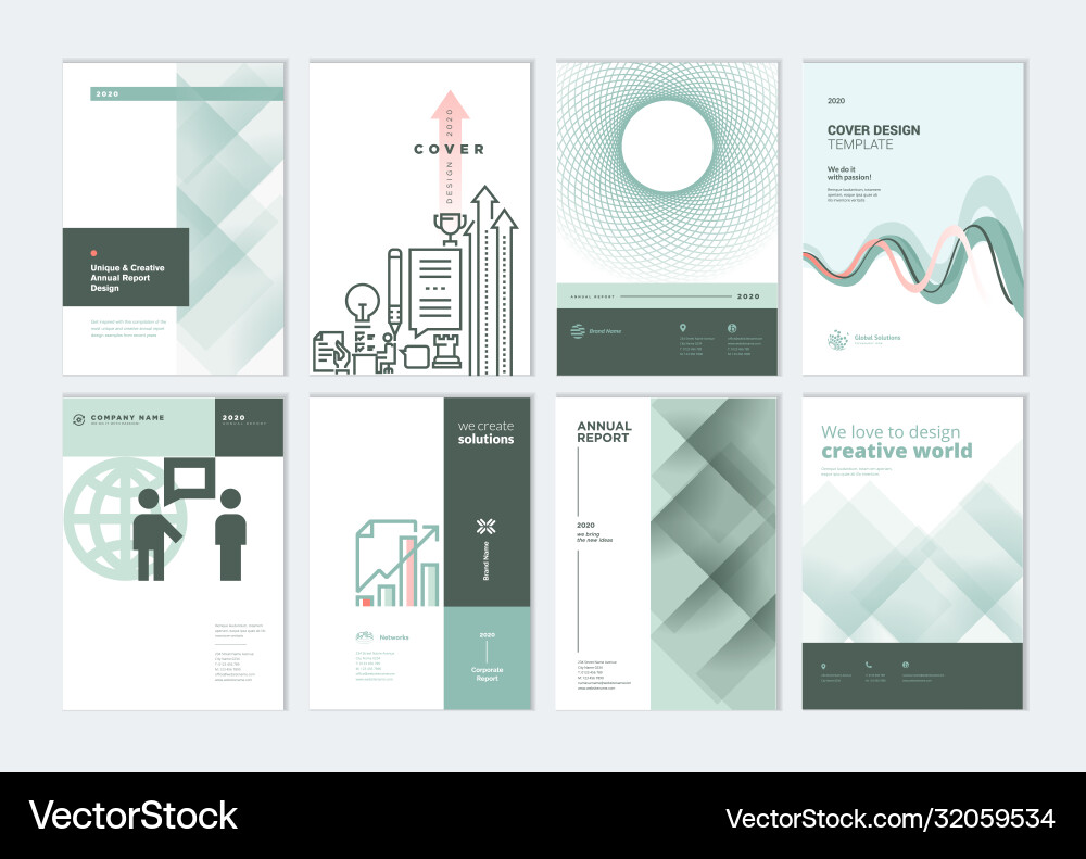 Set brochure and report design templates Vector Image