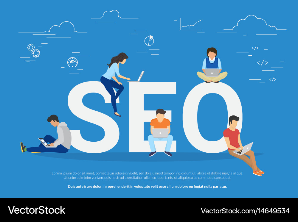 Website Optimization Team Vector Image