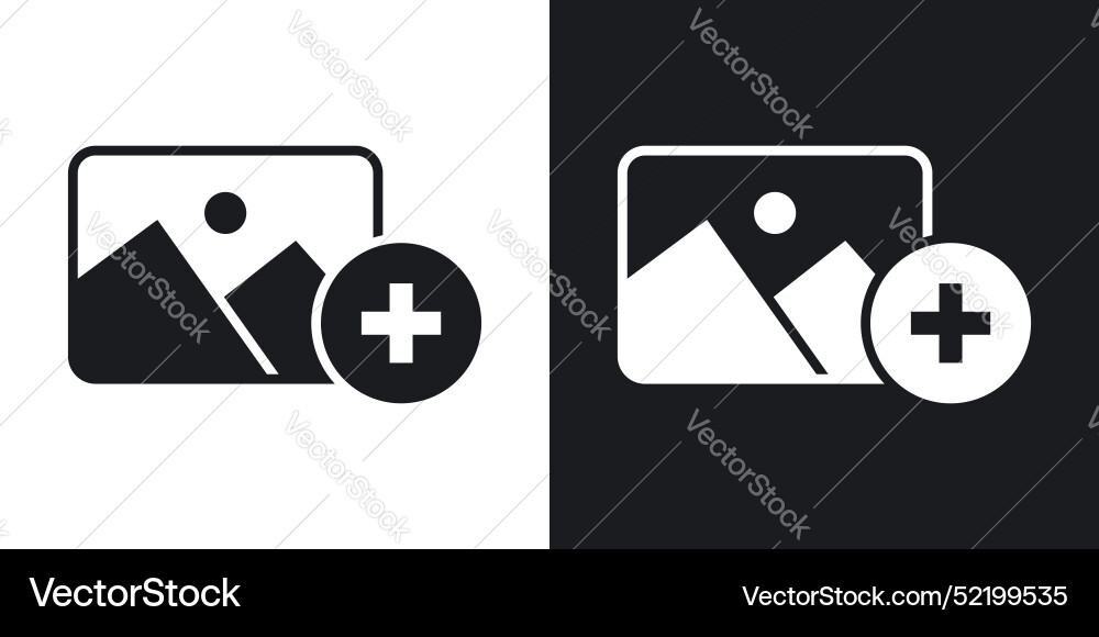 Add image icon set in solid style Add image icon set in solid style Vector Image