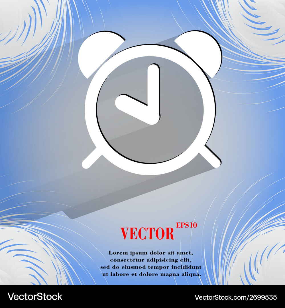 Alarm clock flat modern web design Vector Image