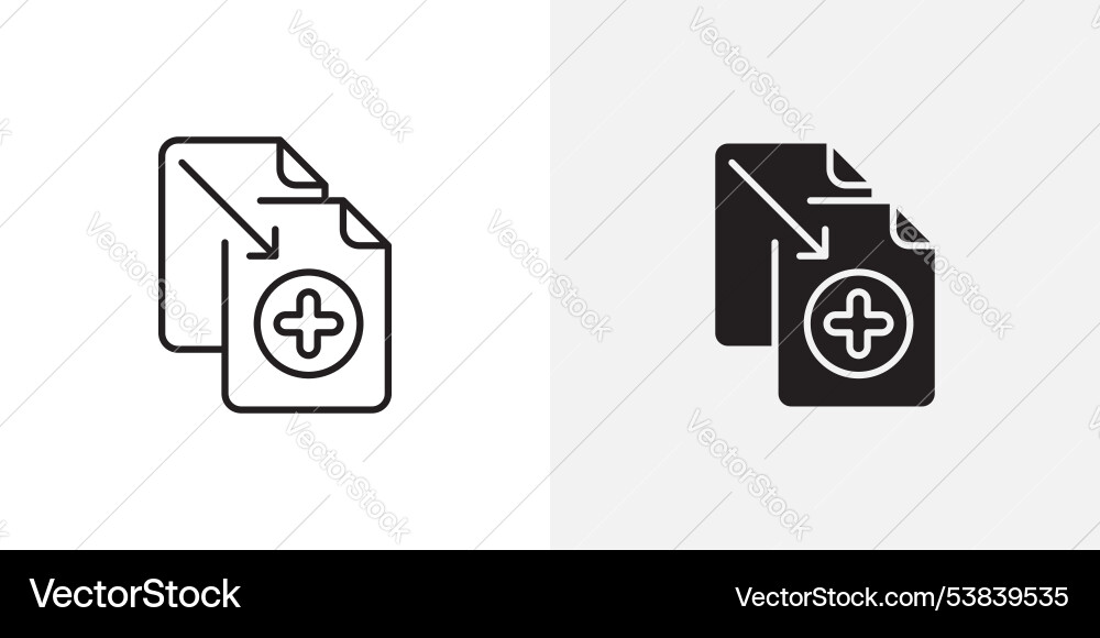 Duplicate icon set Duplicate icon set vector image
