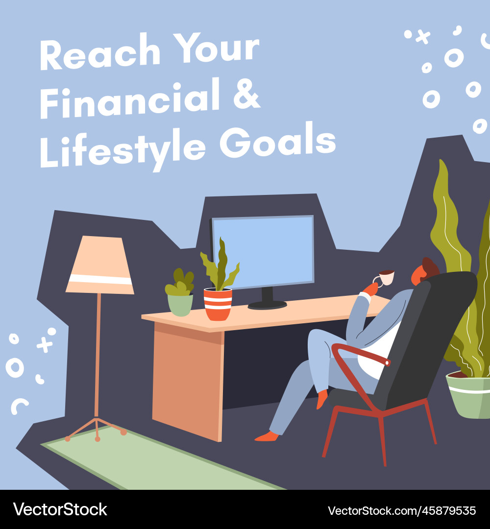 Erhalten Sie Ihre Finanz- und Lifestyle-Ziele Coach Erhalten Sie Ihre Finanz- und Lifestyle-Ziele Coach vektorbild