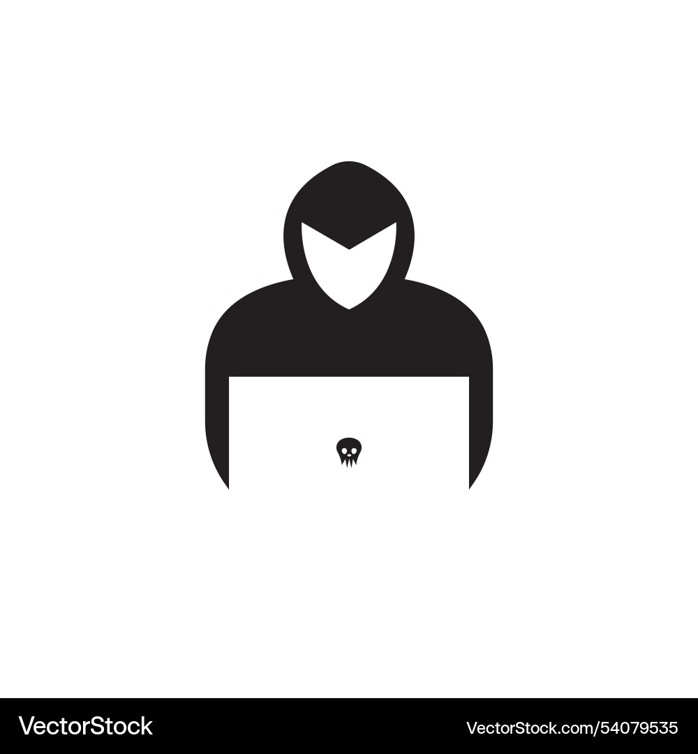 Hacker icon logo background Hacker icon logo background vector image