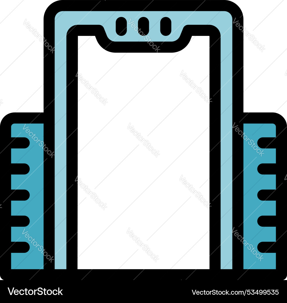 Metal detector gate for security checking scanning Metal detector gate for security checking scanning vector image