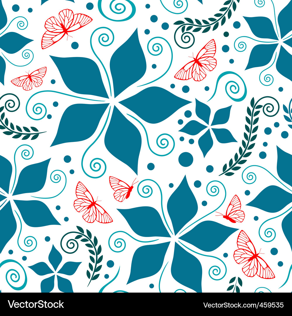 Nature pattern on white background Vector Image