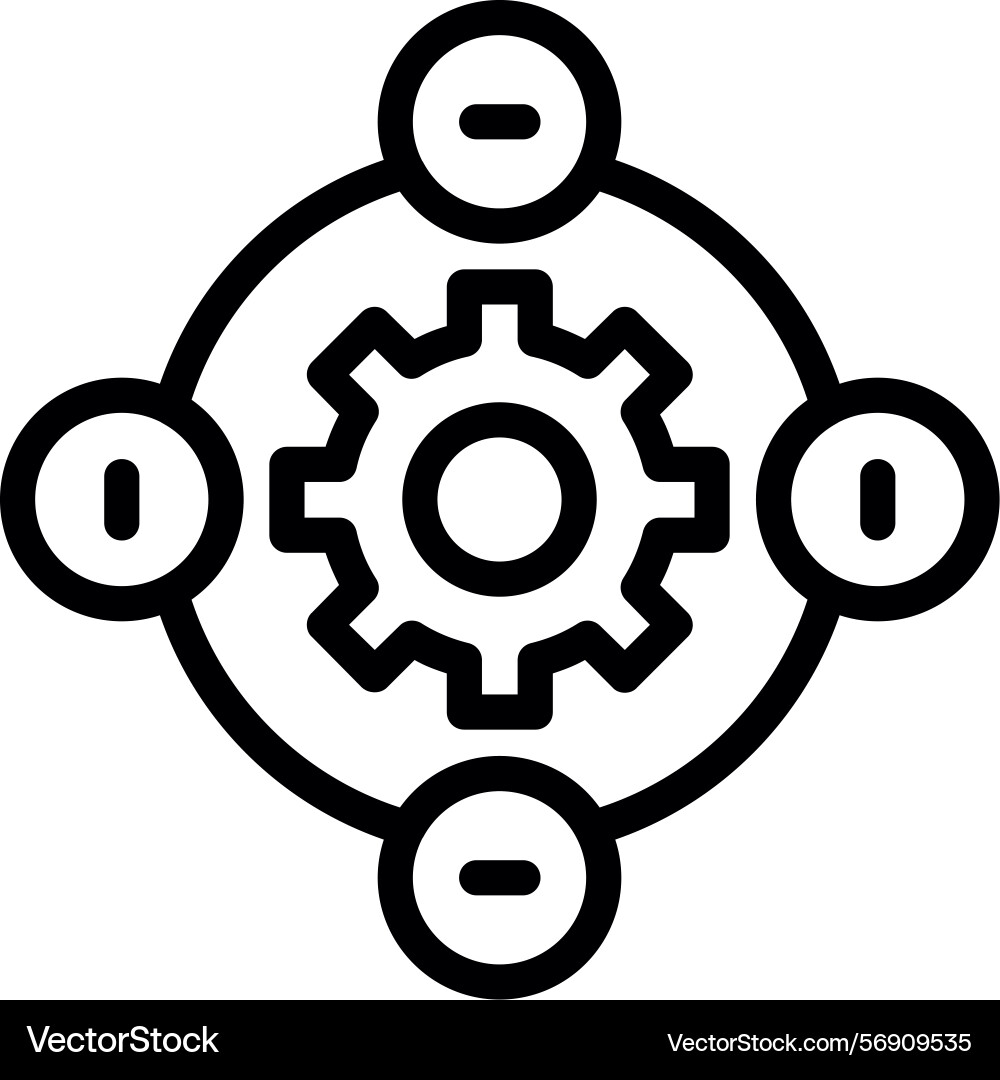 Project management linear style icon design Vector Image