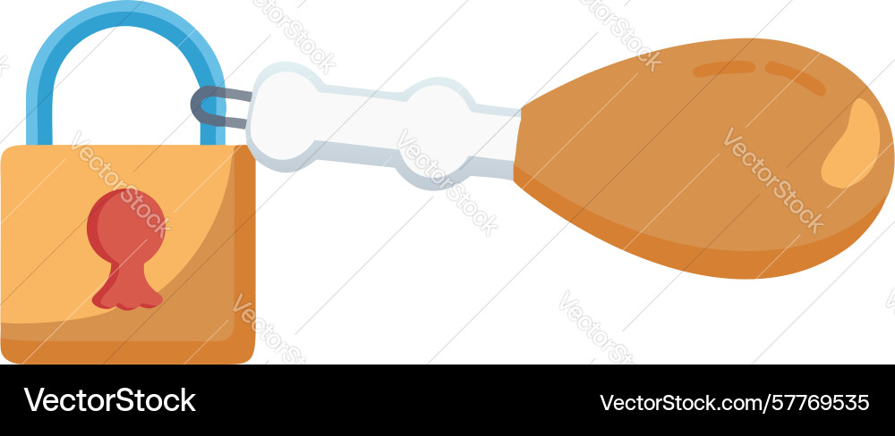 Secure food source unique culinary key design Vector Image