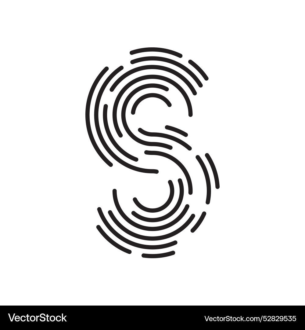 Security access concept fingerprint line Vector Image