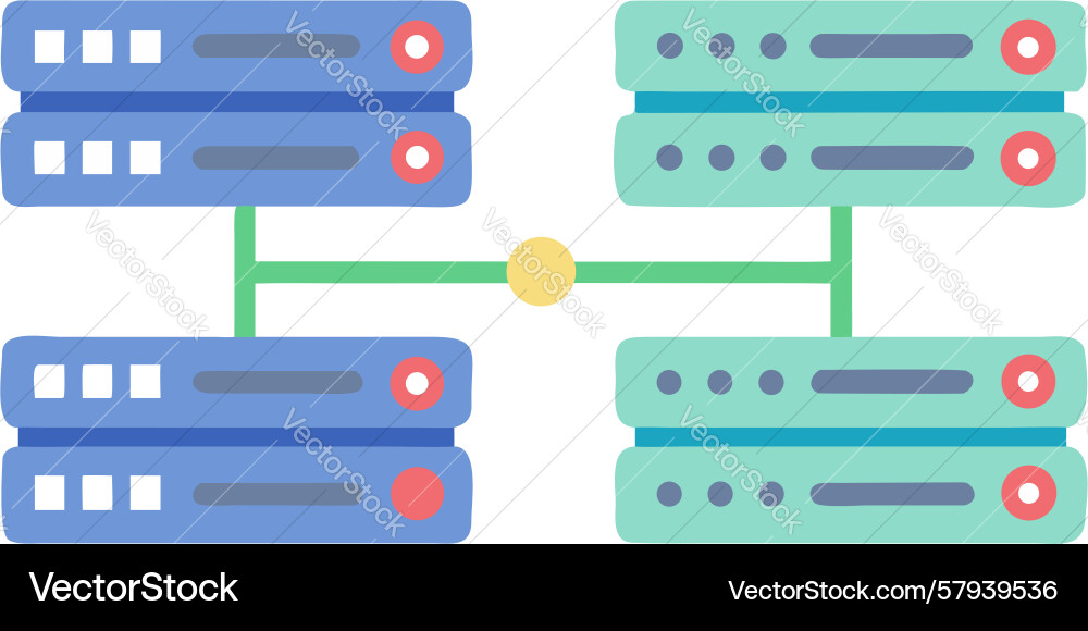 Data Server Network Icon Vector Image