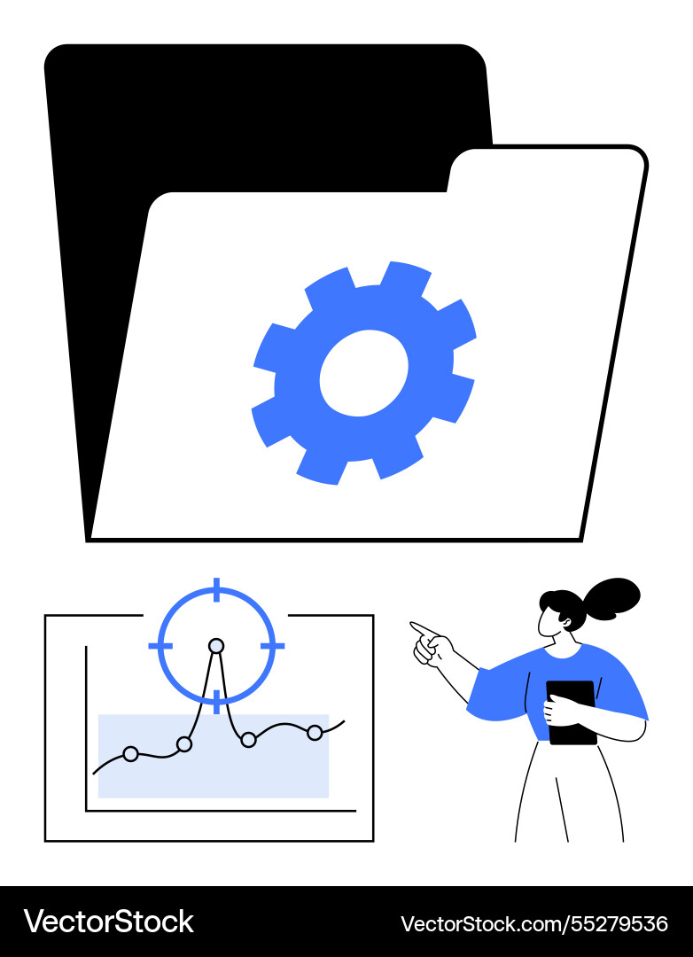 Datenanalyse und Projekt-Workflow mit Datei Datenanalyse und Projekt-Workflow mit Datei vektorbild