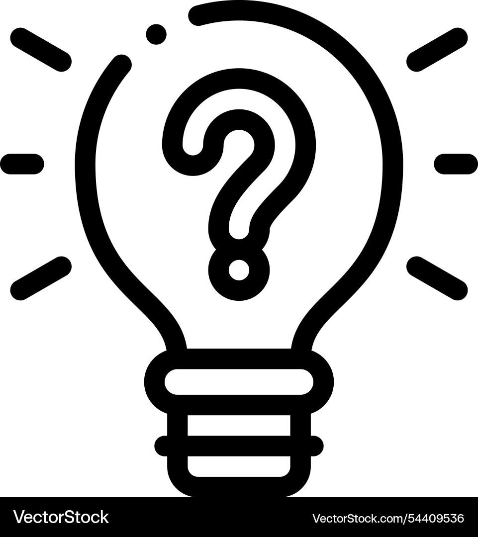 Light bulb icon thin linear style design isolated Light bulb icon thin linear style design isolated vector image