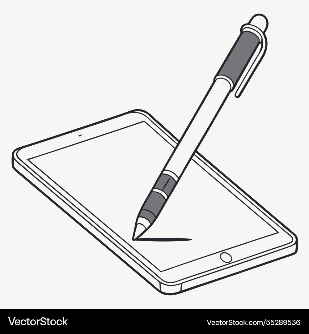Modern tablet with full-screen display Modern tablet with full-screen display Vector Image
