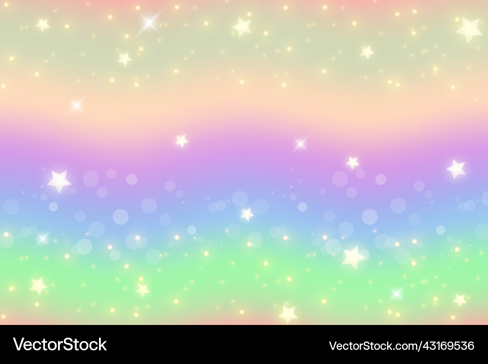 Rainbow unicorn fantasy wavy background with bokeh Rainbow unicorn fantasy wavy background with bokeh vector image