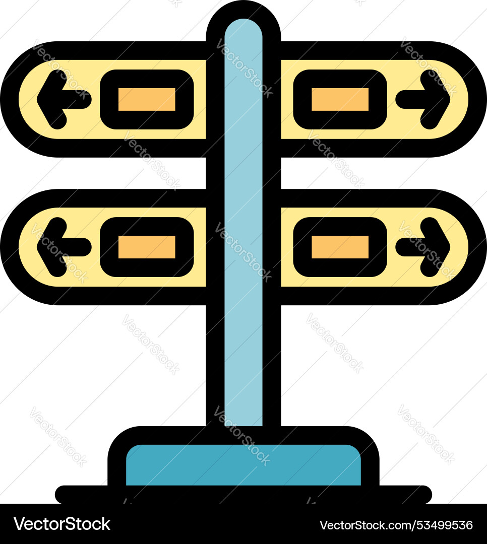 Signpost with arrows pointing in different vector image