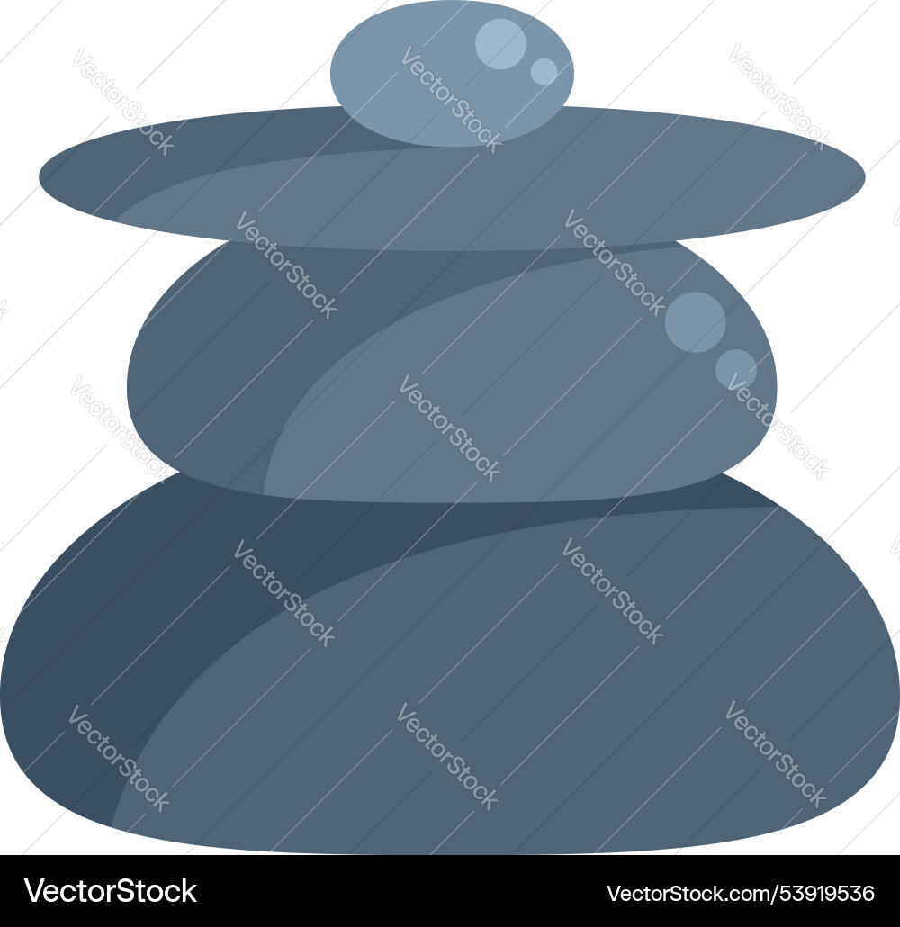 Stack of smooth grey stones creating zen Vector Image