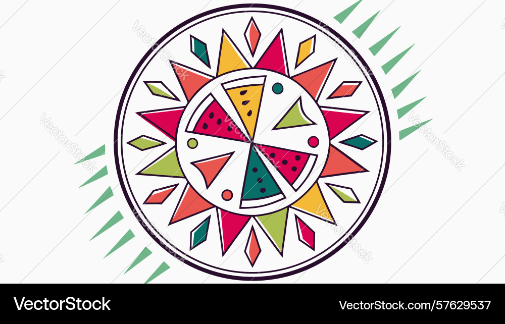 Colorful abstract geometric pattern dynamic vector image