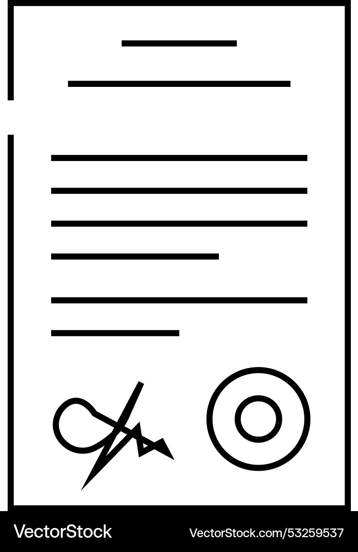 Document folder line icon Document folder line icon vector image