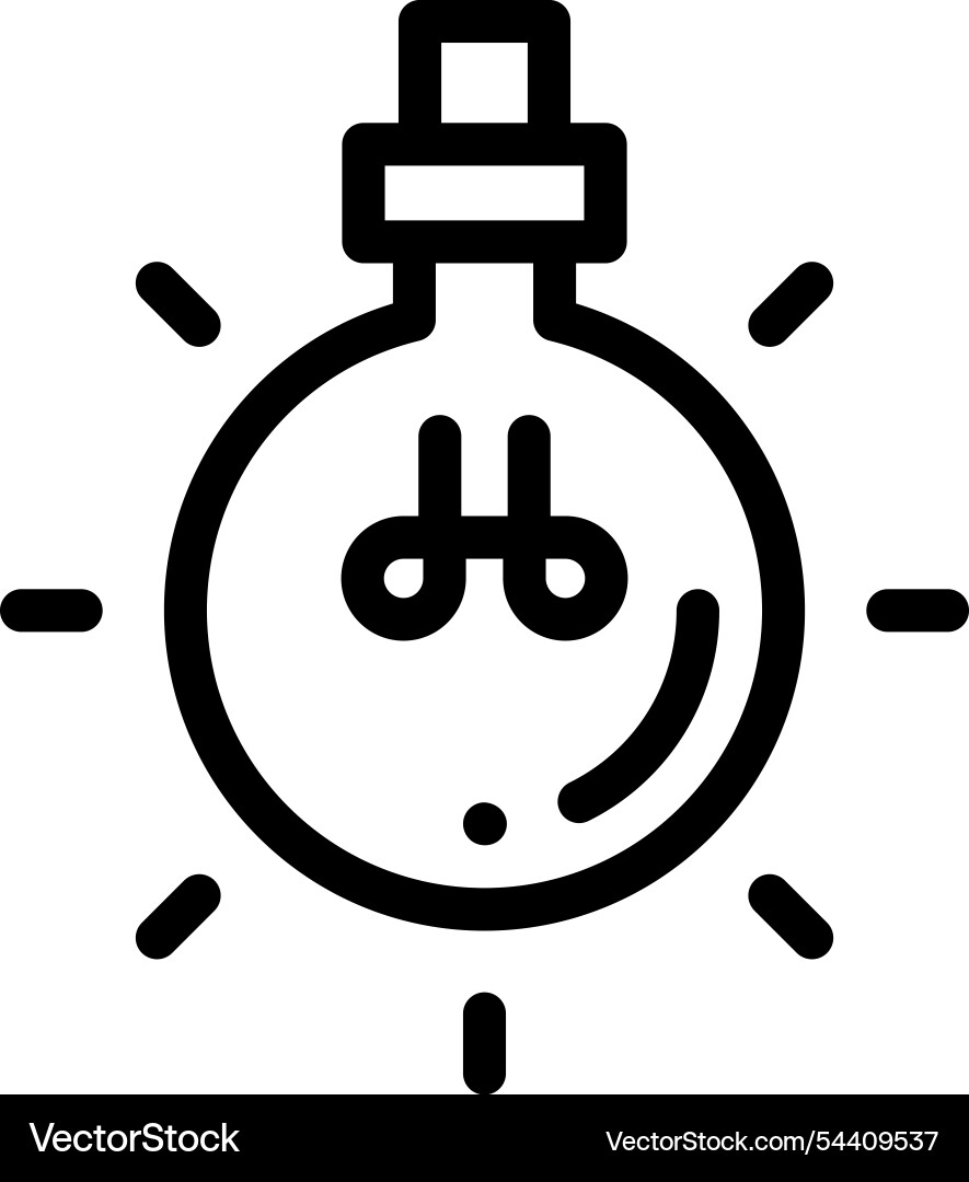 Light bulb icon thin linear style design isolated Light bulb icon thin linear style design isolated Vector Image