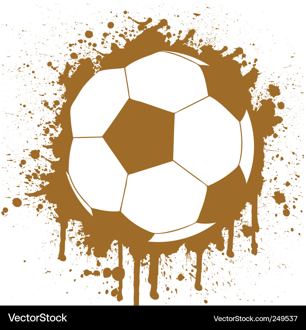 Muddy Soccer Ball Vektorbild