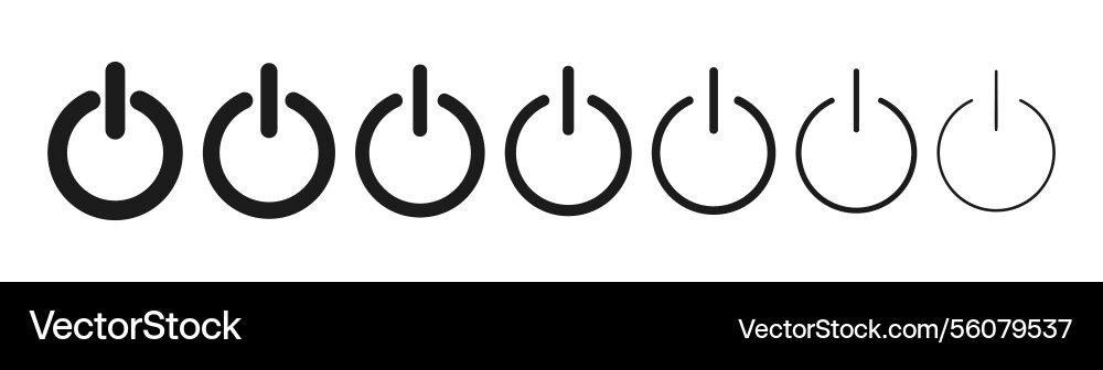 Power button icon with on-off switch symbol Vector Image