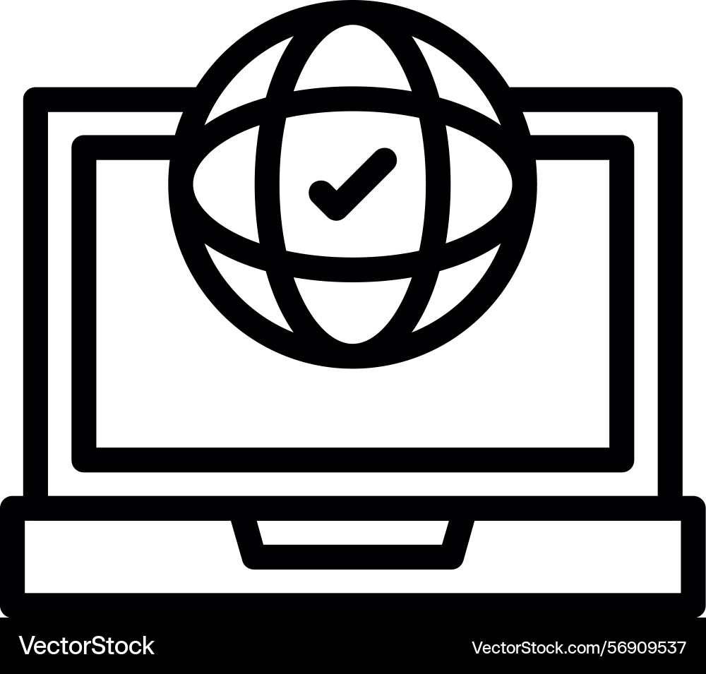Remote access linear style icon design Vector Image