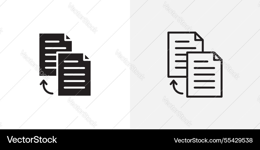 Duplicate icons pack for apps and ui ux desigs Vector Image