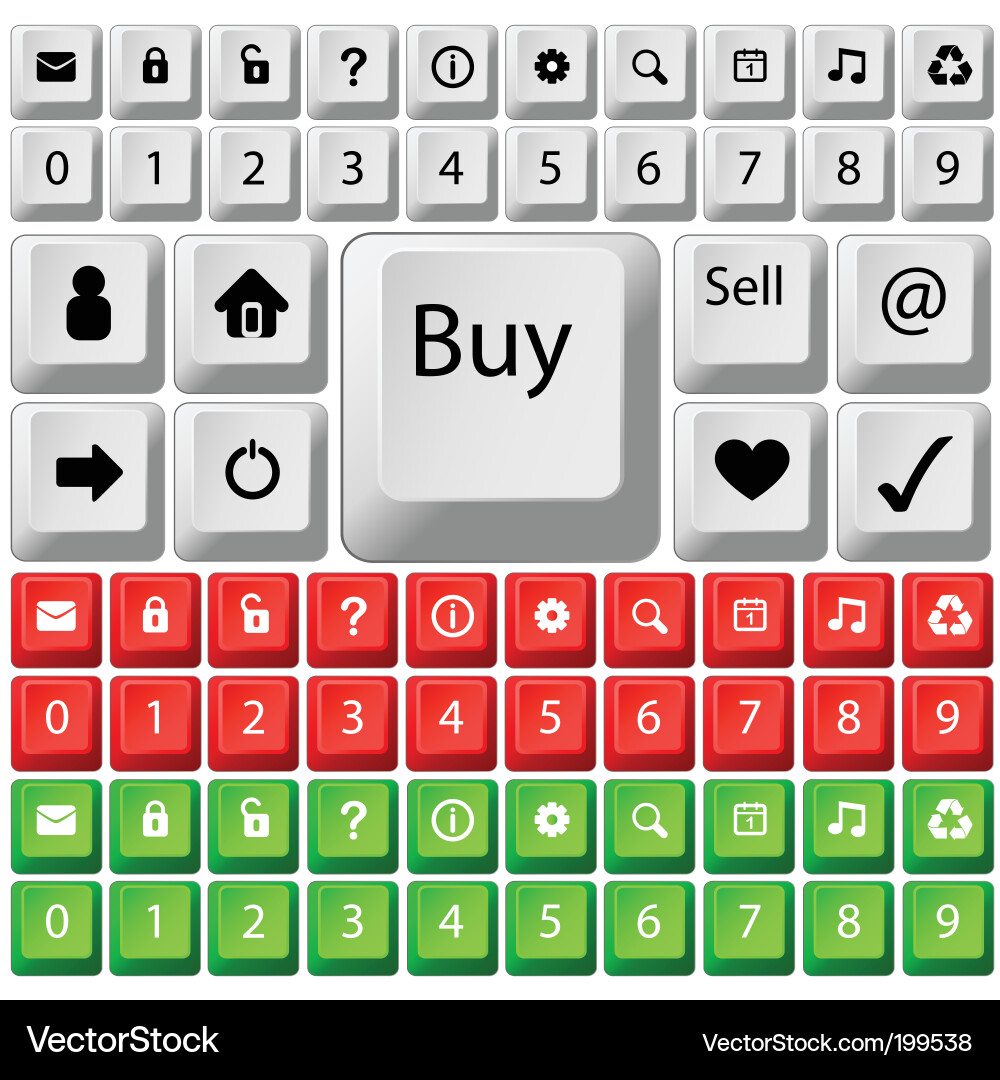 Keyboard Keys Set vector image