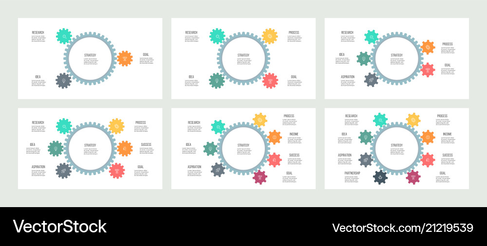 Business Organization Charts - Step Templates Vector Image