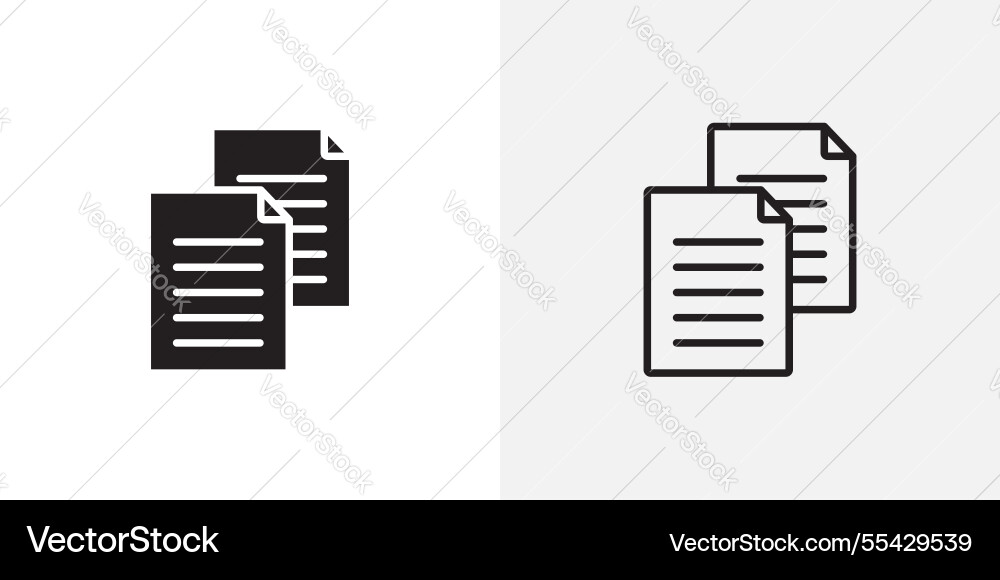 Duplicate icons pack for apps and ui ux desigs vector image