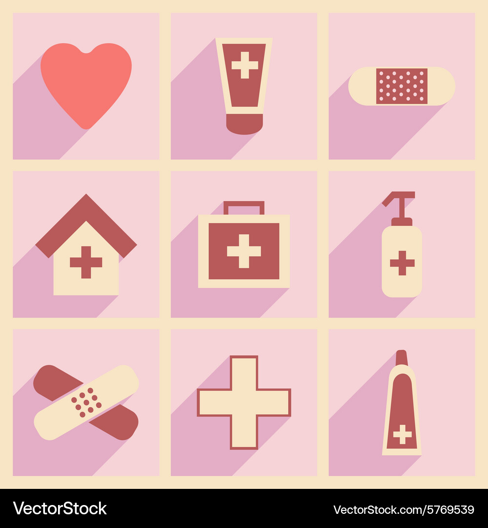 Flat with shadow concept and mobile application Vector Image