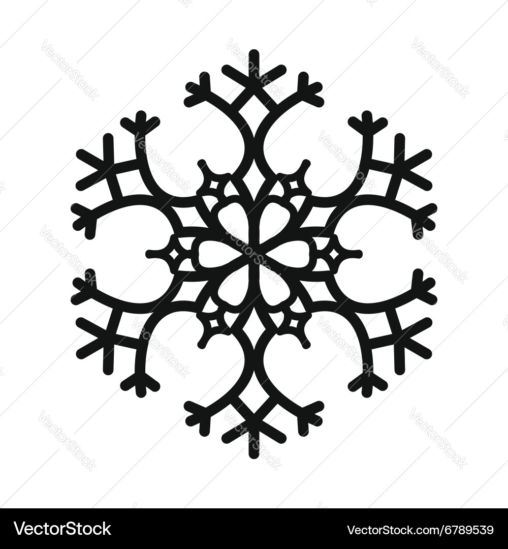 Simple Snowflake Icon Vector Image