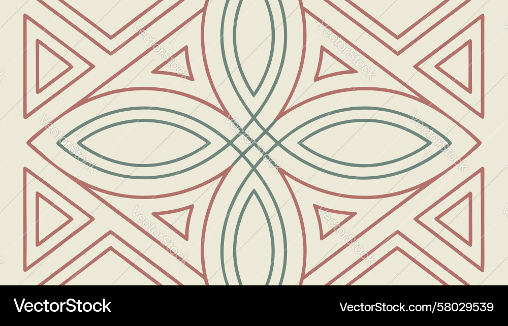 Symmetrical Clover Pattern Vector Image