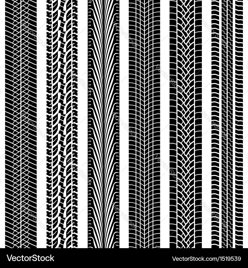 Tire Tracks and Patterns Royalty Free Vector Image