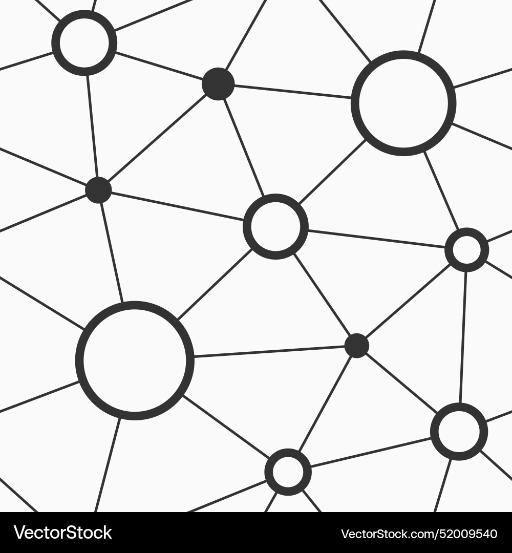 Abstract seamless pattern lines and circles vector image