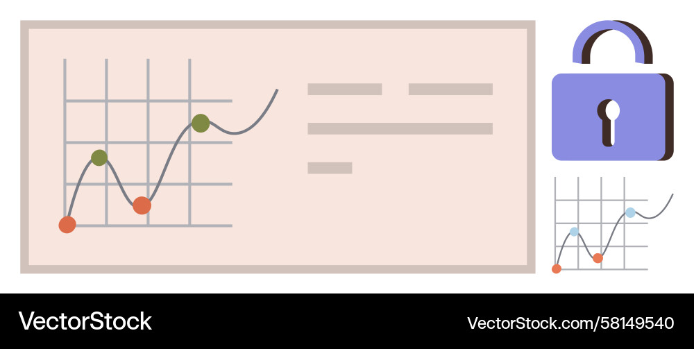 Data Security Growth Chart Vector Image