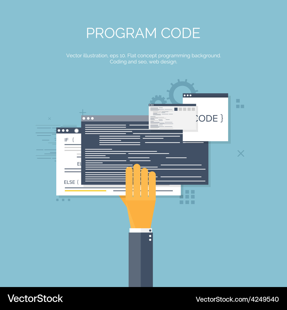 Flat computing background Vector Image