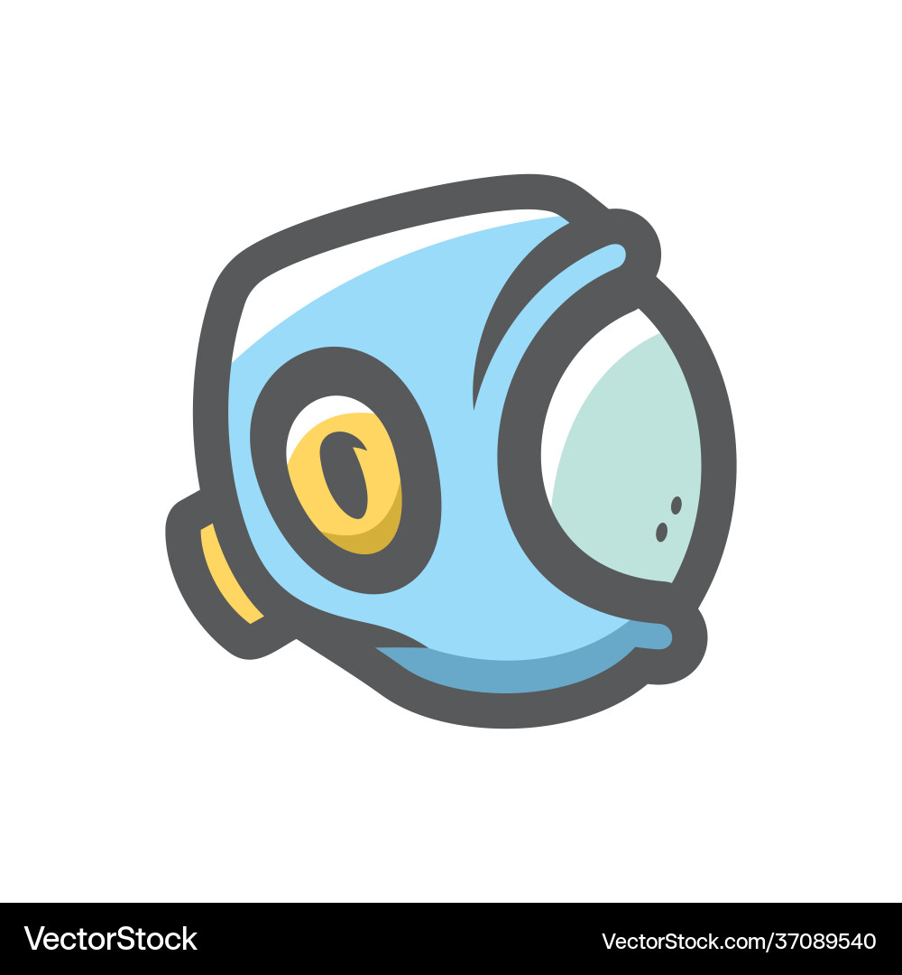 Kudo helmet head protection icon cartoon Kudo helmet head protection icon cartoon vector image